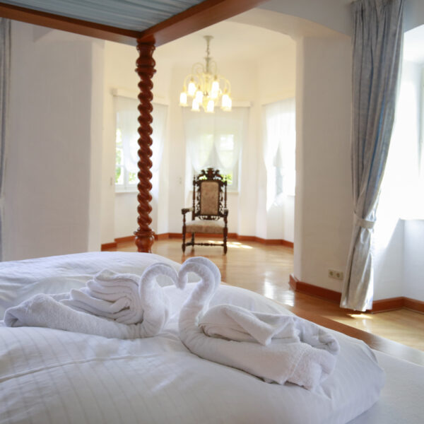 Schloss Maierhofen, Suite Herzog Ludwig, Blick ins Zimmer