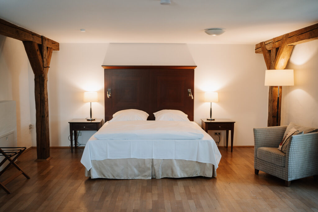 Schloss Maierhofen, Apartment St. Laurentius, Doppelbett